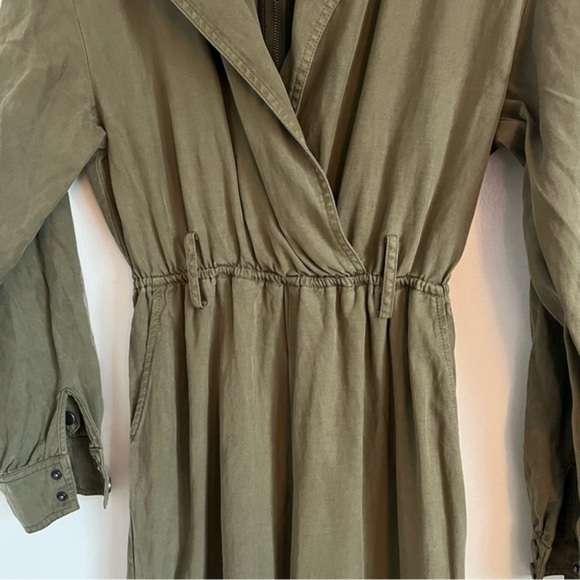 Alice + Olivia • Jumpsuit Joel Sleeveless Cargo Utility Olive Green $395 - Picture 8 of 12